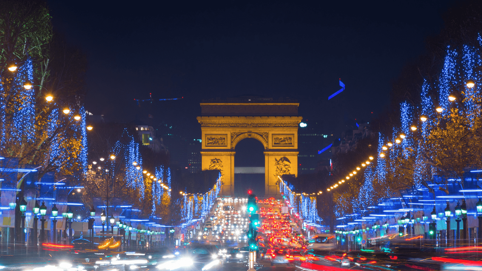Illuminations de Noël sur les Champs-Élysées Paris
